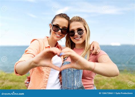 teenage girls   friends  seaside  summer stock photo image