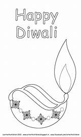 Diwali Colouring Diya Colors sketch template