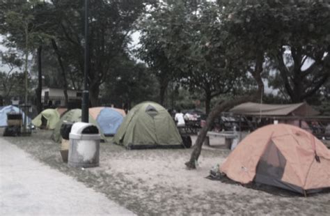 campsite at pui o lantau island packed with mainland tourists dimsum