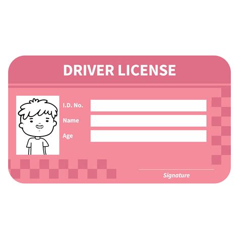 printable drivers license template  templates printable