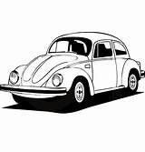 Coloring Pages Car Germany Beetle Volkswgen Bug Herbie Template Color sketch template