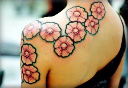 bodypainting  tattoos flower tattoos