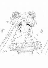 Coloring Anime Moon Sailor Princess Pages Eyes Serenity sketch template