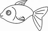 Fish Coloring Cartoon Basic Sheet Pages Outline Drawing Animal Easy Big Wecoloringpage Patterns sketch template