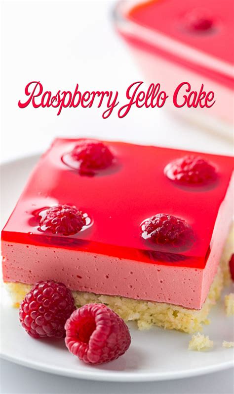 raspberry jello cake