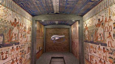A 3d Animation Of A Tomb In Ancient Egypt With Wall