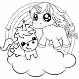 Coloring Pages Baby Rainbow Unicorns Unicorn Two Cute Sheets Animal Activities Different Beautiful Book Girls Choose Board sketch template
