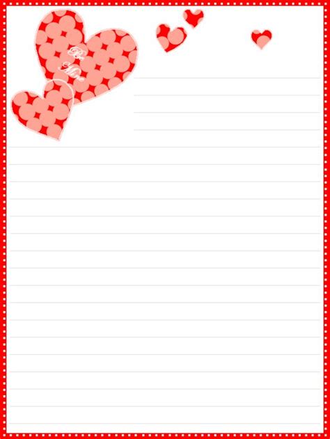 printable valentines day lined stationery printables