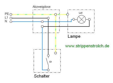 schaltplan steckdose lichtschalter lampe wiring diagram