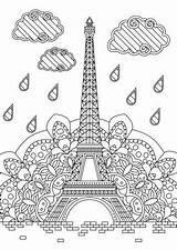 Eiffel Ausmalbilder Favoreads Mandalas Mindfulness Travelwith sketch template