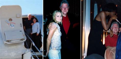 shocking photos bill clinton on epstein s private jet with pimp