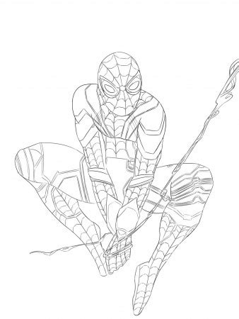 iron spider coloring pages  devon kennedy iron spider infinity