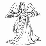Angel Coloring Guardian 230px 61kb sketch template