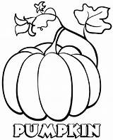 Pumpkin Coloring Pages Fall Color Garden Print Season Harvest Craft sketch template