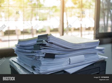 stack papers files  image photo  trial bigstock