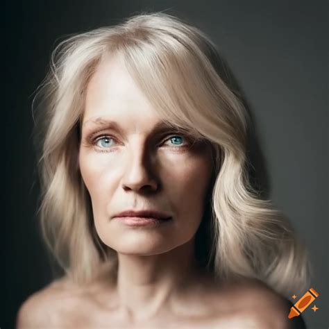 Mature Blonde Woman With Grey Eyes On Craiyon