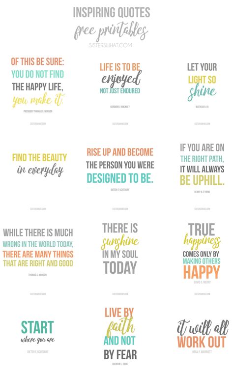 great  inspiring quotes  printables