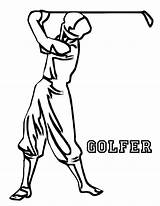 Coloring Golf Pages Printable Onlinecoloringpages sketch template