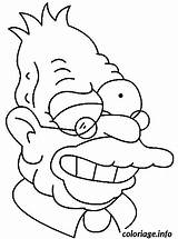 Abraham Simpsons Personnages Gratuit Dessins Guardado Resultado Imprimé Fois sketch template