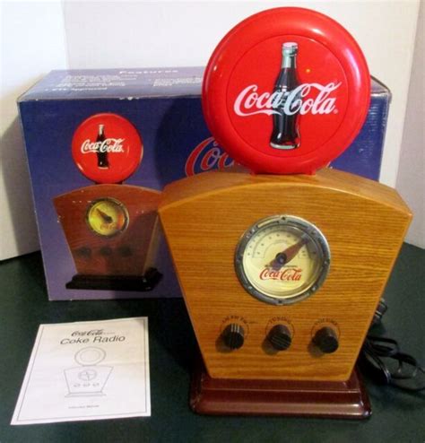 coca cola radio am fm original box antique style 1934 light up icon