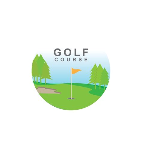 premium vector flat logo golf