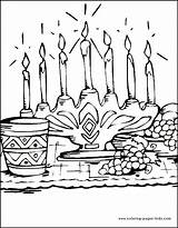Coloring Kwanzaa Pages Kids Color Holiday Sheets Candles December Printables Printable Adult Book Christmas Back sketch template