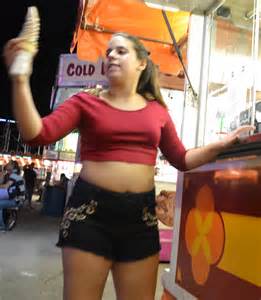 cute chubby teen showing her tummy