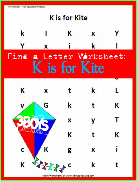 find  letter    kite
