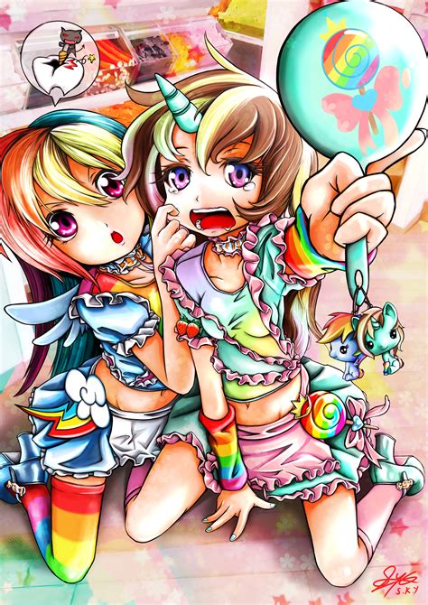 Mlp Oc Rainbow Burst X Rainbow Dash Toothache By Skyshek