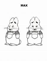Max Ruby Coloring Bunny sketch template