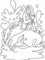 Mermaid Coloring Pages Kids Mermaids Printable Beautiful Water Enjoying Print Sheet sketch template