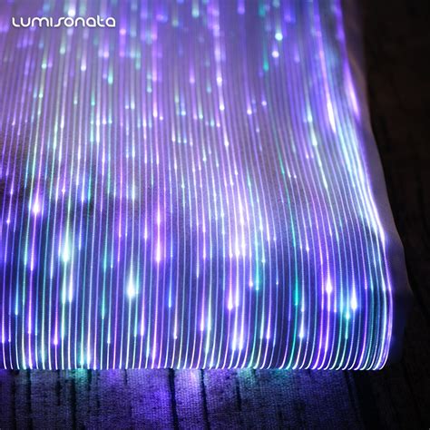 led light  luminous fiber optic fabric  dress women men clothing buy fabric