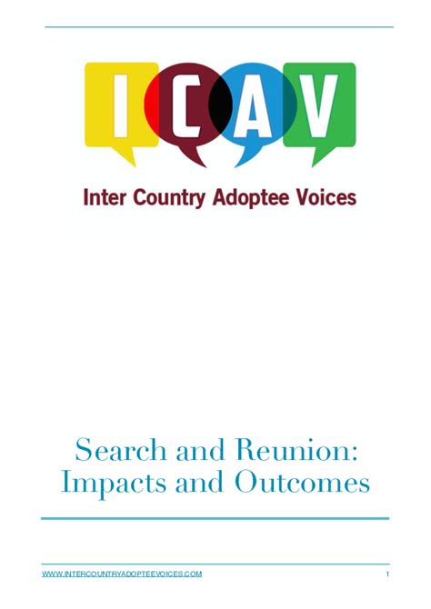 search  reunion impacts  outcomes  intercountry adoption lynelle long