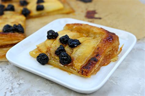 Classic French Apple Tart With Dried Cherries And