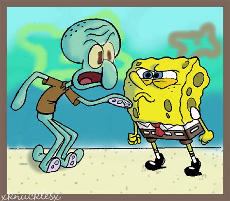 Squidward And Spongebob By Xknucklesx On Deviantart