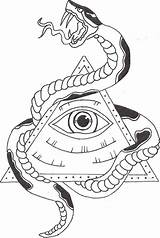 Illuminati Drawing Eye Tattoo Evil Getdrawings Snake Simple Tattoos Choose Board Symbols sketch template