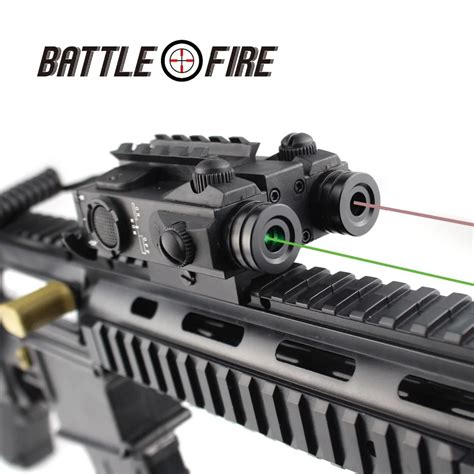 military grade tactical hunting rifle dual beams green collimator laser sight point  ir