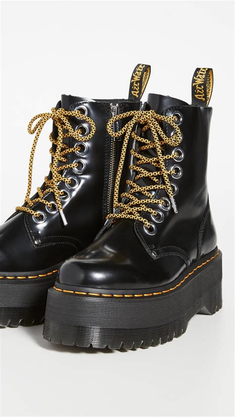 dr martens leather jadon max boots  black save  lyst