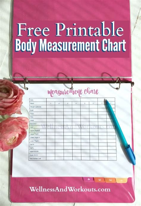 printable body measurement chart body measurement tracker body