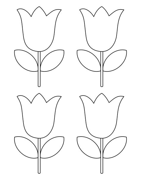 tulip template printable printabletemplates