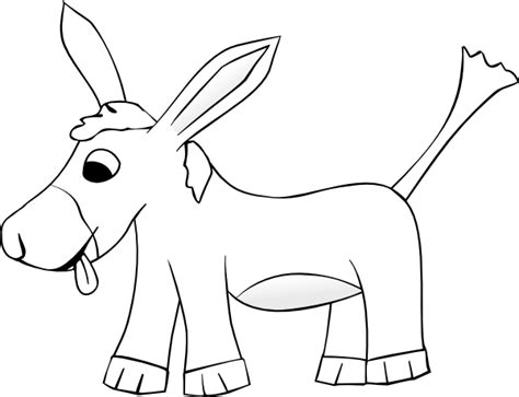 donkey outline clip art  clkercom vector clip art  royalty