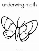 Worksheet Butterfly Coloring Moth Underwing Sheet Caterpillar Worksheets Tracing Print Twistynoodle Noodle Handwriting Mariposa Spanish Outline Built California Usa Twisty sketch template