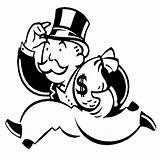 Monopoly Pennybags Mr sketch template