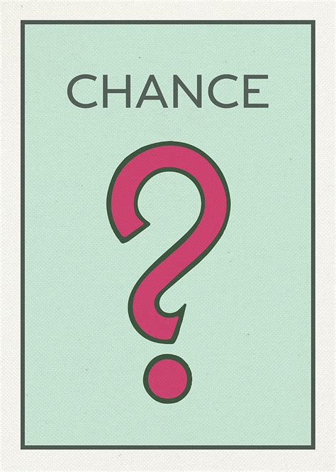 chance vintage monopoly board game theme card mixed media  design