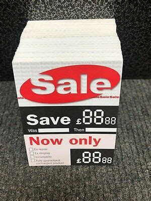 retail shop sale   clearance price ticket display ebay