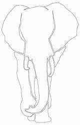 Elephant Outline Powerful Outlines Printable Template sketch template