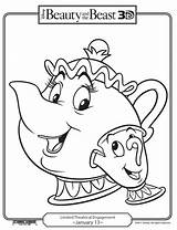 Coloring Disney Pages Beast Beauty Printable Teapot Kids Cup Printables Sheets Print Color Party Chip Colouring Tea Mrs Engagement Potts sketch template