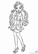 Genie Freddie Descendants Wicked Chic Jane Coloring Pages sketch template