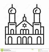Synagogue Simple Icon Outline Preview Church Illustration sketch template