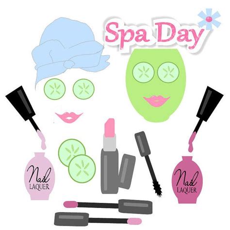 spa dayparty inspired photo booth props printable instant digital